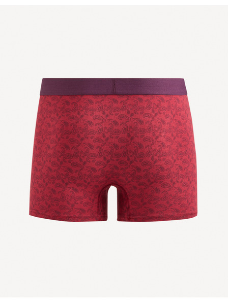 Celio Červené pánské vzorované boxerky Celio Fipaisle