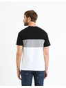 Celio Bílo-černé pánské tričko Celio Febloc