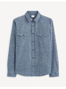 Celio Modrá pánská svrchní košile Celio Fadotex