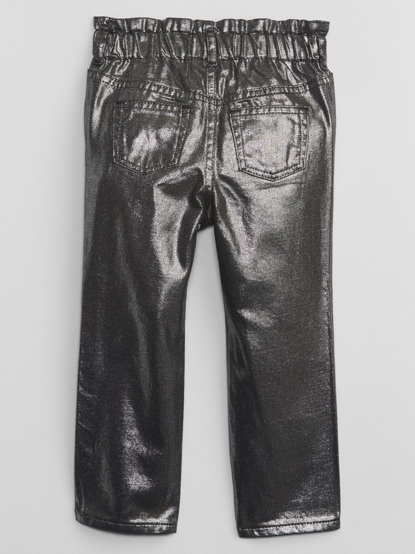 GAP Baby metalické džíny mom GAP