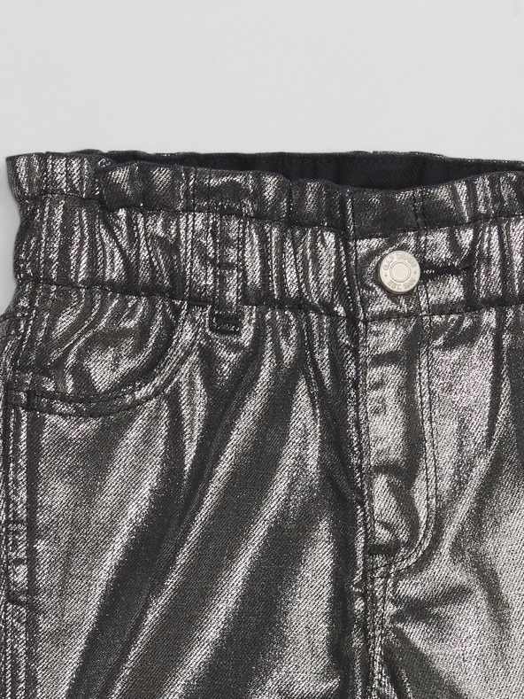 GAP Baby metalické džíny mom GAP