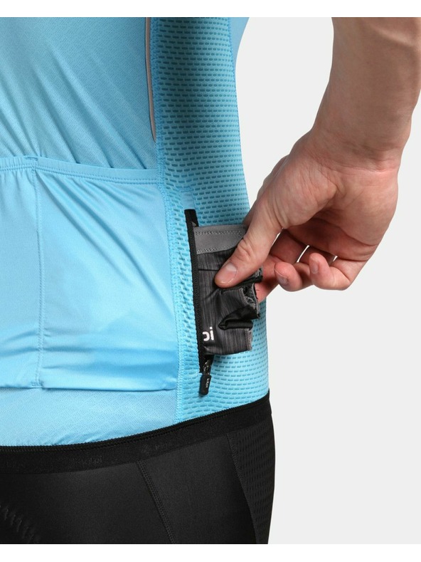 Kilpi Světle modré pánské sportovní tričko na zip Kilpi CORRIDOR