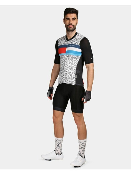 Kilpi Černo-bílé pánské sportovní vzorované tričko Kilpi RIVAL