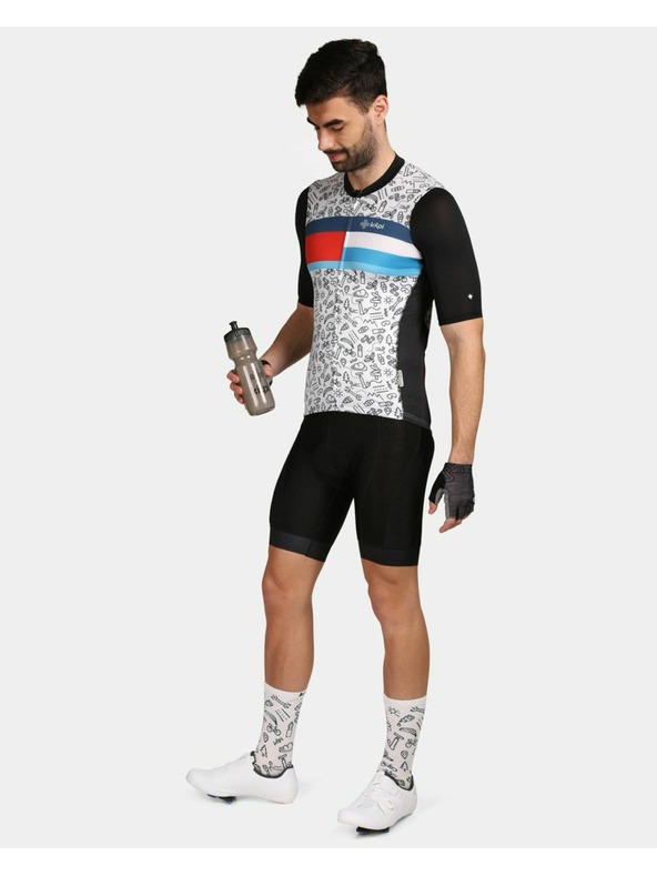 Kilpi Černo-bílé pánské sportovní vzorované tričko Kilpi RIVAL