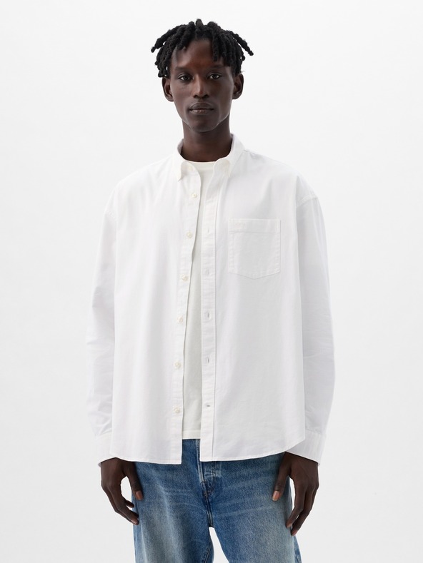GAP Košile oxford logo oversize GAP