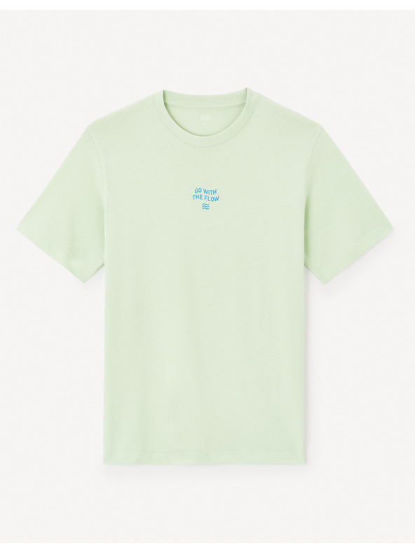 Celio Světle zelené pánské tričko Celio Jeword