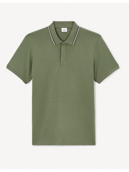 Celio Zelené pánské polo tričko Celio Jevrait
