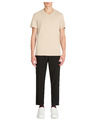 Celio Béžové pánské basic tričko Celio Debasev