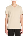 Celio Béžové pánské basic tričko Celio Debasev