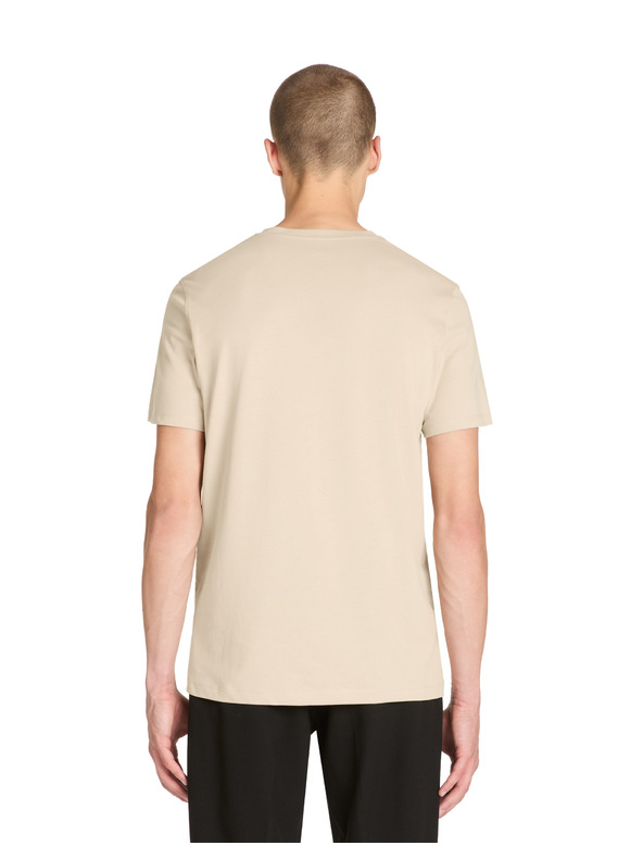 Celio Béžové pánské basic tričko Celio Debasev