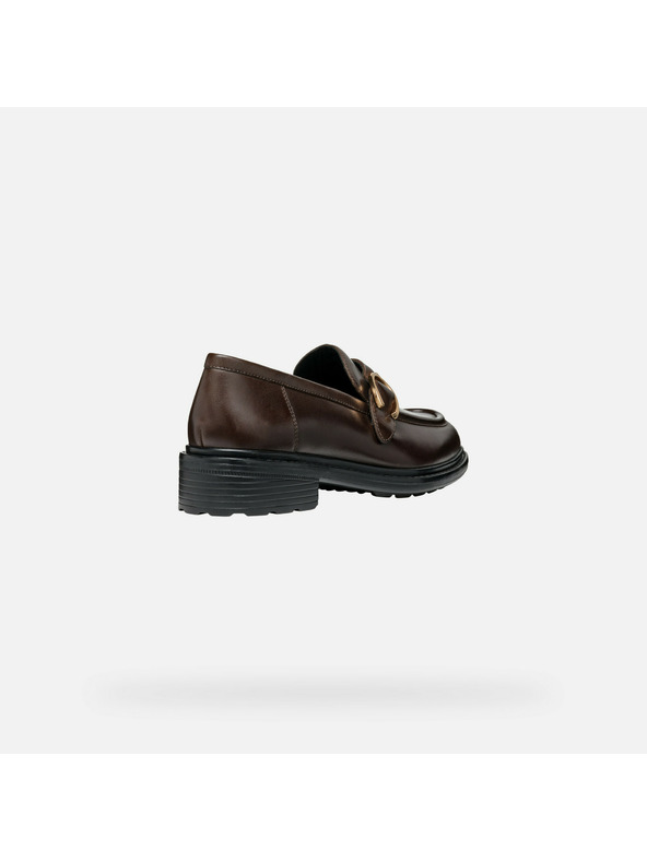 Geox Tmavě hnědé dámské mokasíny Geox Walk pleasure