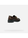 Geox Tmavě hnědé dámské mokasíny Geox Walk pleasure