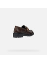 Geox Tmavě hnědé dámské mokasíny Geox Walk pleasure