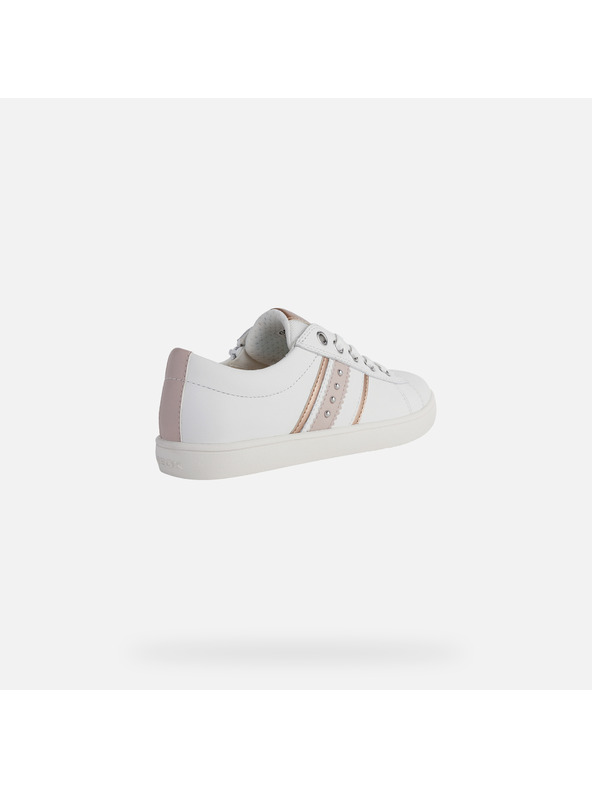 Geox Bílé dívčí tenisky Geox Kathe