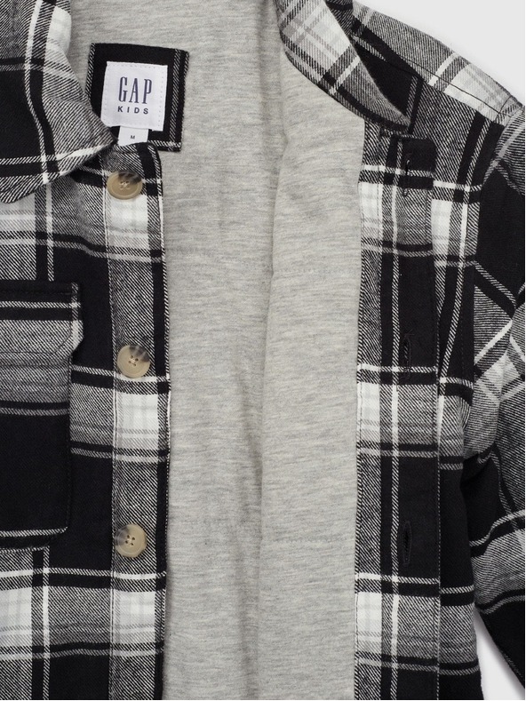 GAP Dětská flanelová košilová bunda GAP