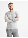 Celio Světle šedý pánský basic svetr Celio