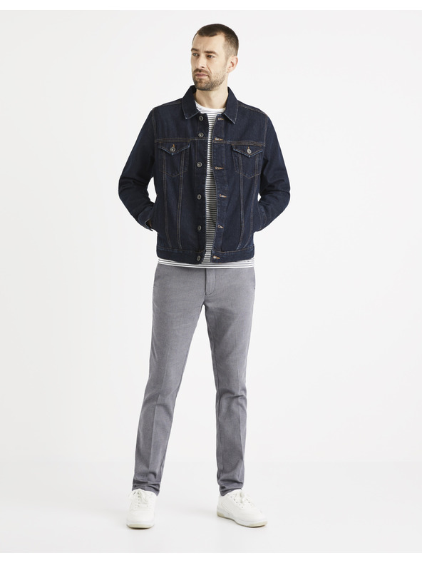 Celio Šedé chino kalhoty Celio Rouan