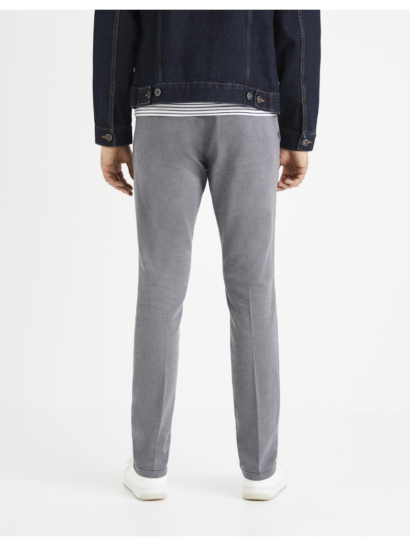 Celio Šedé chino kalhoty Celio Rouan