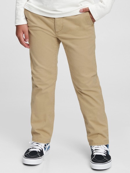 GAP Dětské khaki kalhoty straight stretch GAP
