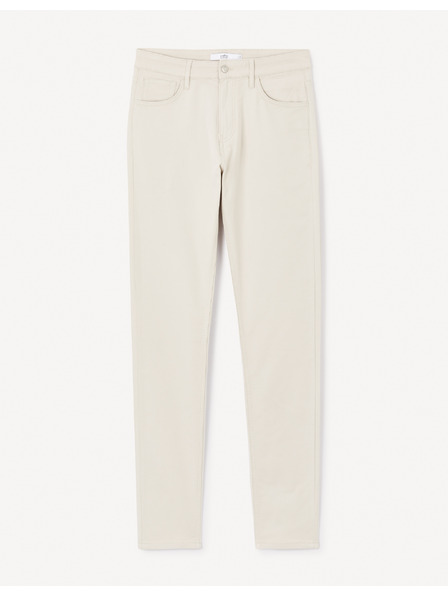 Celio Béžové pánské slim kalhoty Celio Jofive 30