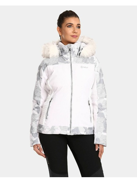 Kilpi Bílá dámská lyžařská vyhřívaná bunda Kilpi Lena-W