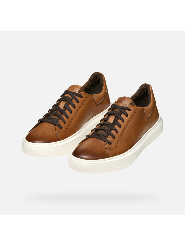 Geox Hnědé pánské tenisky Geox Deiven