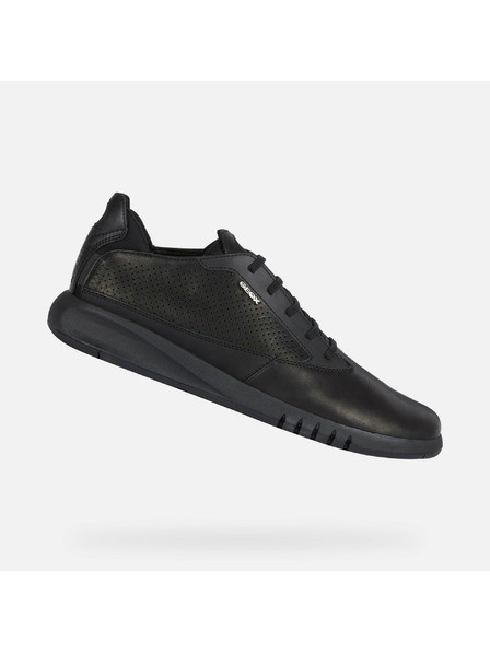 Geox Černé pánské tenisky Geox Aerantis