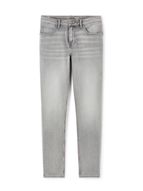 Celio Šedé pánské slim džíny Foslim