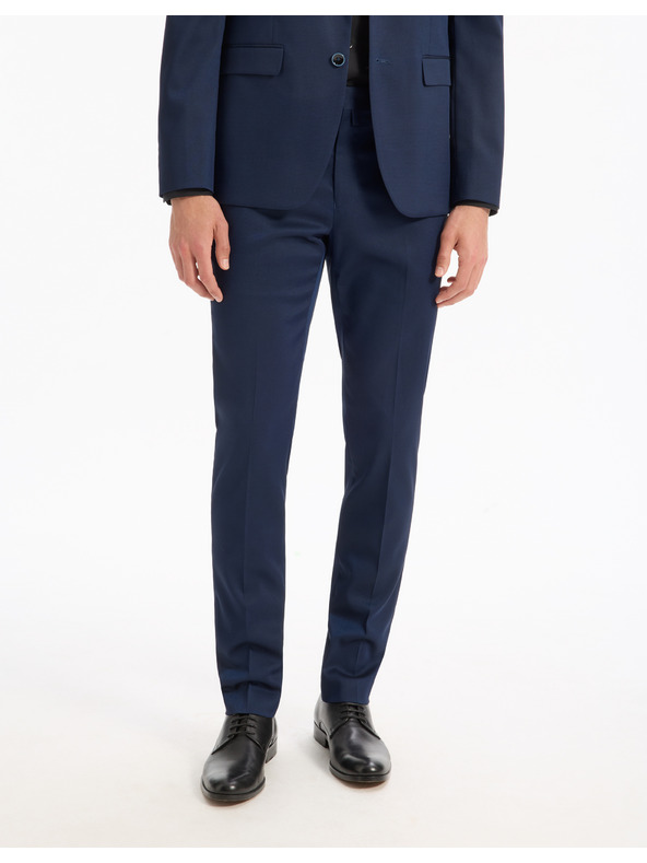 Celio Tmavě modré oblekové kalhoty Celio Rodiamond
