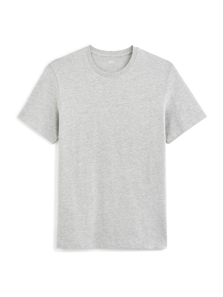 Celio Světle šedé basic triko Celio Tebase