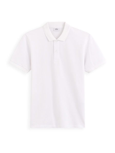 Celio Bílé pánské polo tričko Celio