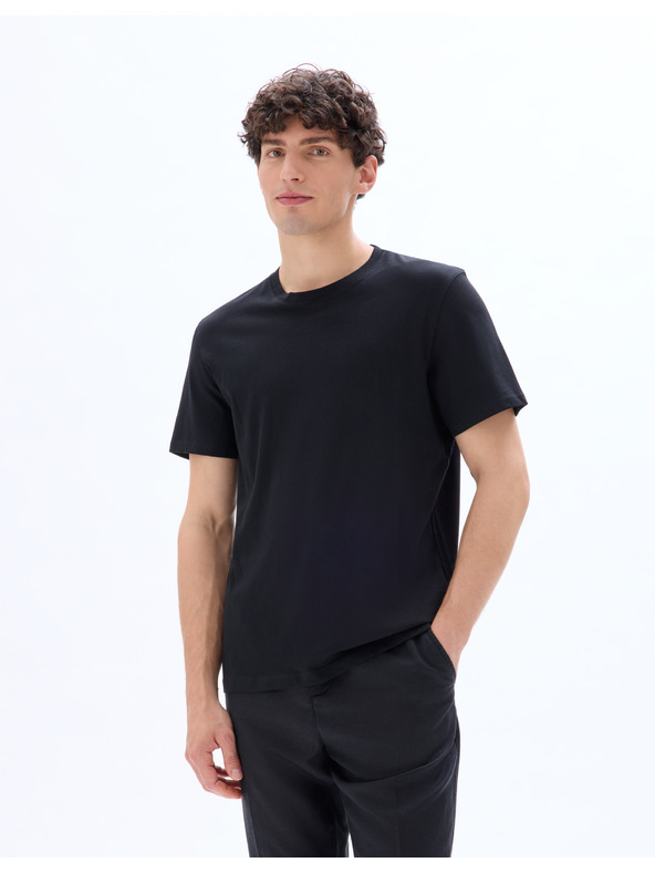 Celio Černé basic triko Celio Tebase