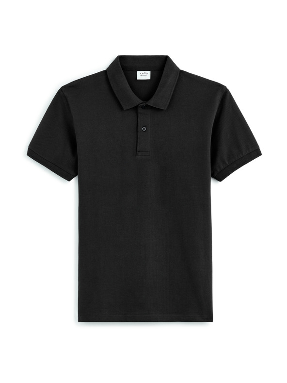 Celio Černé pánské polo tričko Celio Teone