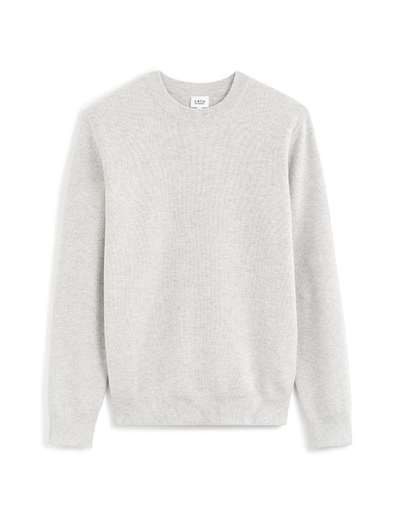 Celio Světle šedý pánský svetr Celio Bepic