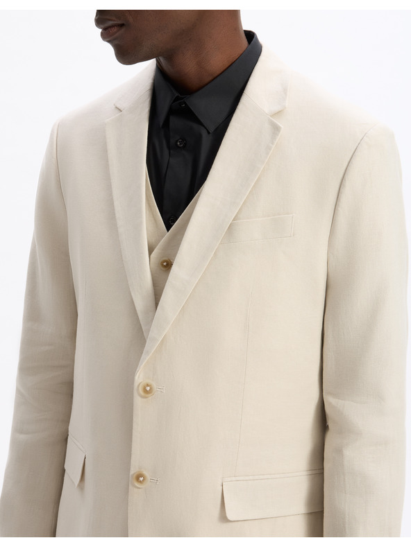 Celio Lněné sako Buhot2 Celio