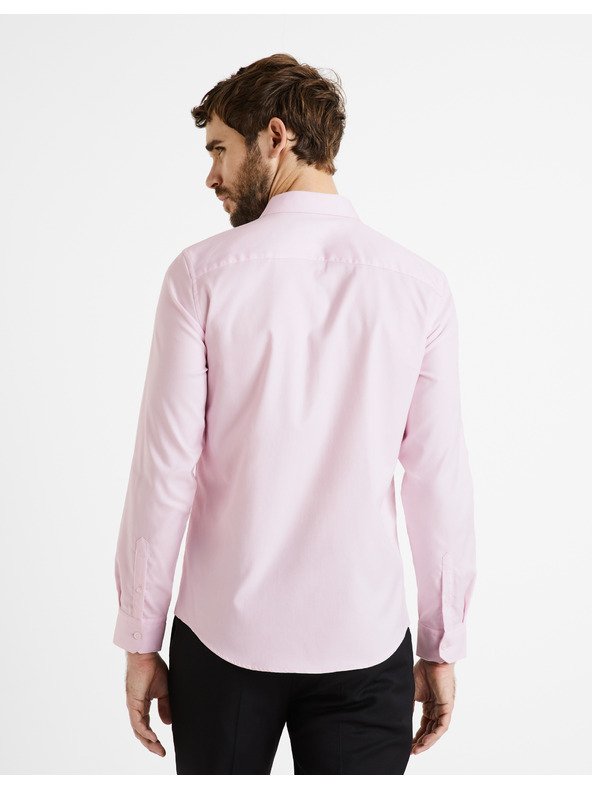 Celio Světle růžová pánská slim fit košile Celio Narox