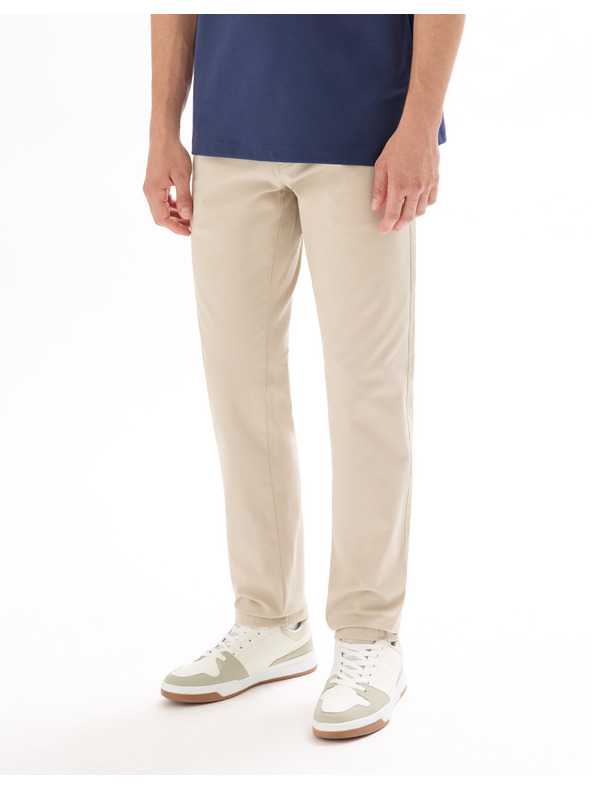 Celio Béžové pánské chino kalhoty Celio Tocharles