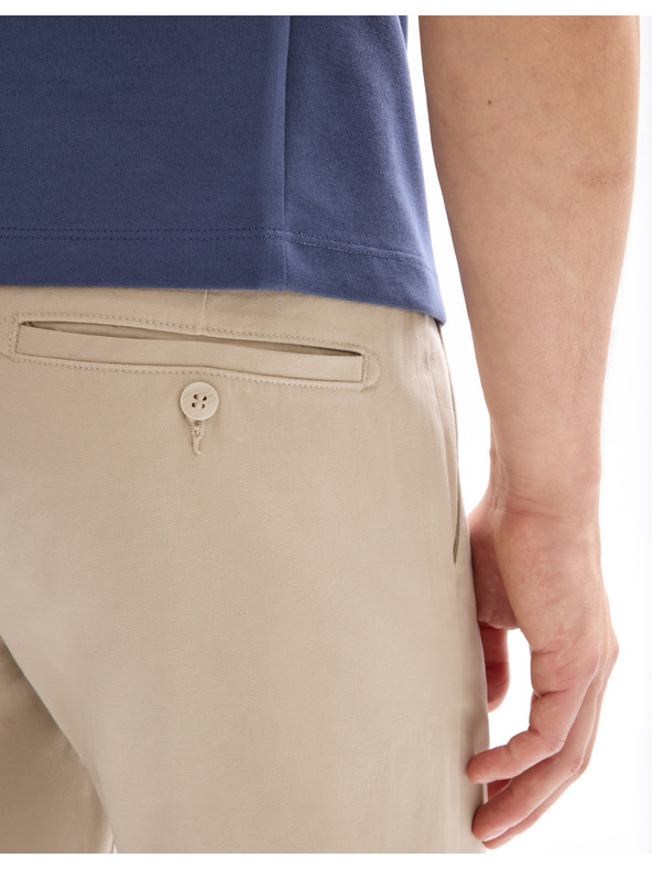 Celio Béžové pánské chino kalhoty Celio Tocharles