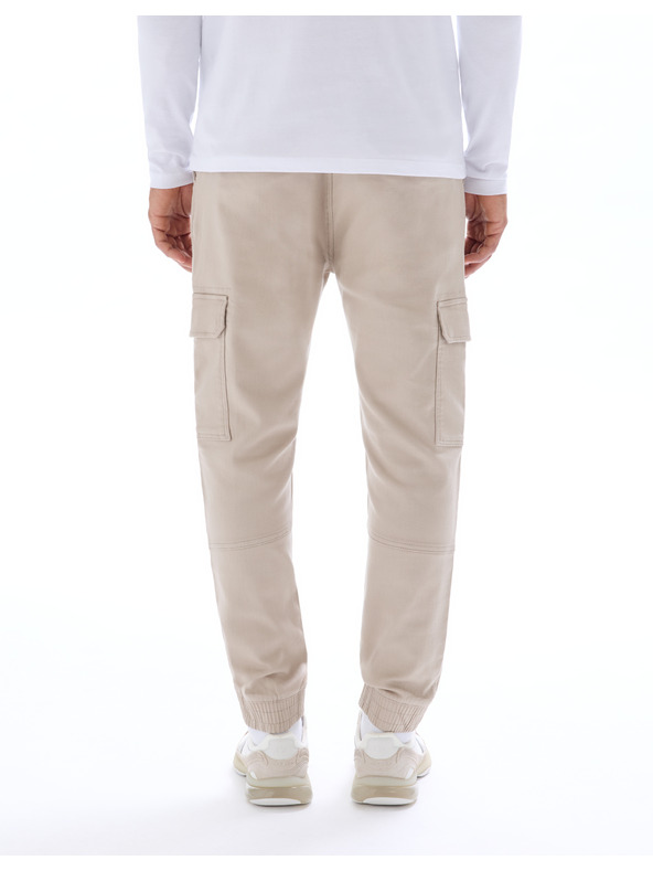 Celio Béžové pánské cargo kalhoty Celio Cokit4