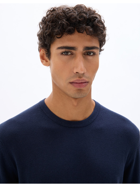 Celio Tmavě modrý pánský svetr Celio Decoton