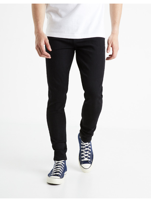 Celio Černé pánské skinny fit džíny Celio Foskinny1