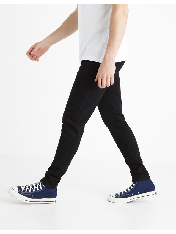 Celio Černé pánské skinny fit džíny Celio Foskinny1