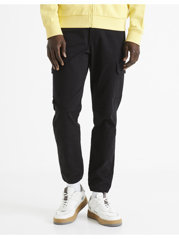 Celio Černé pánské cargo kalhoty Celio Dolyte