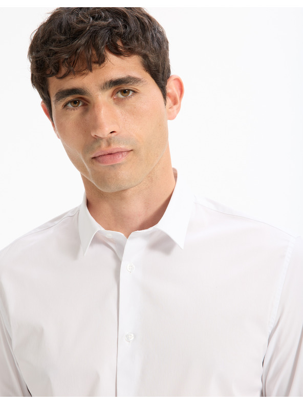 Celio Bílá pánská košile Celio Masantalrg