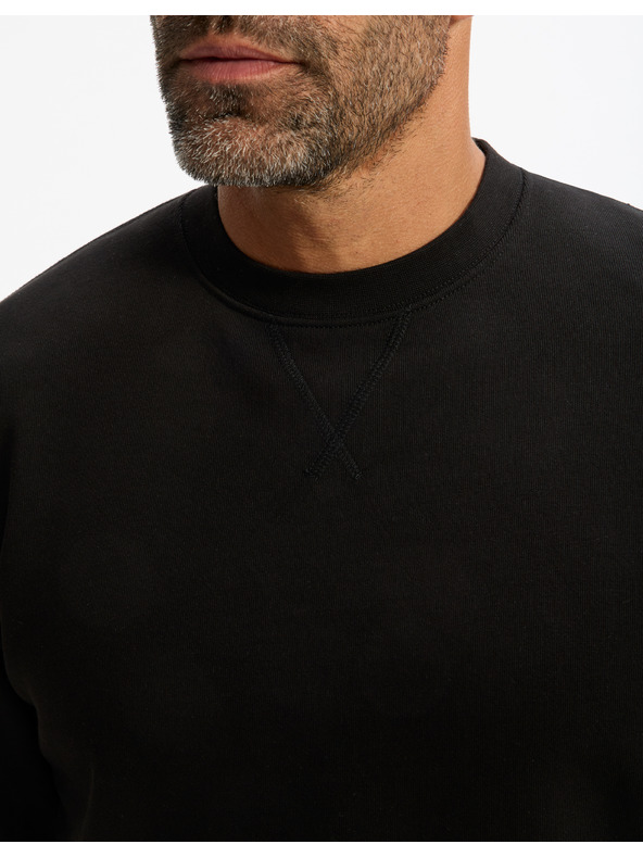 Celio Černá pánská basic mikina Celio Feseven