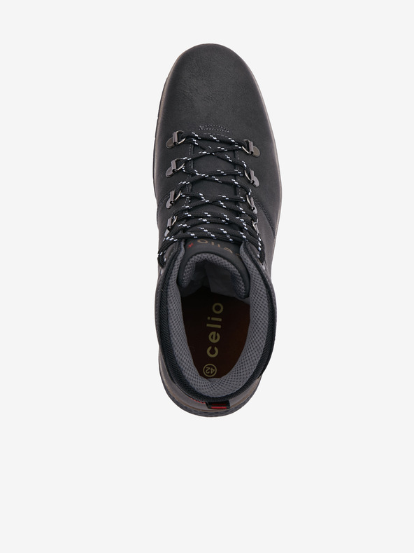 Celio Černé pánské kotníkové zimní boty Celio