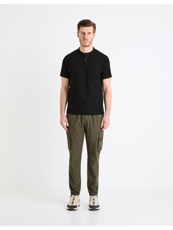 Celio Černé pánské basic polo tričko Celio Gesohel
