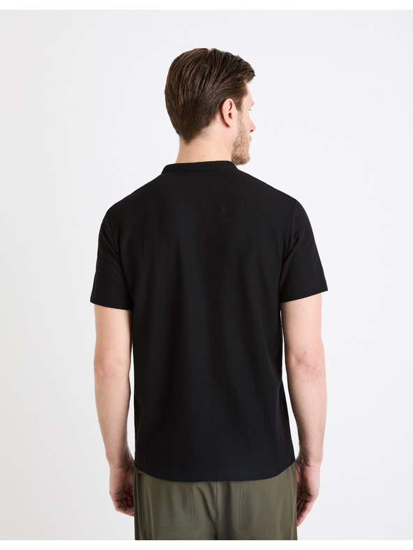 Celio Černé pánské basic polo tričko Celio Gesohel