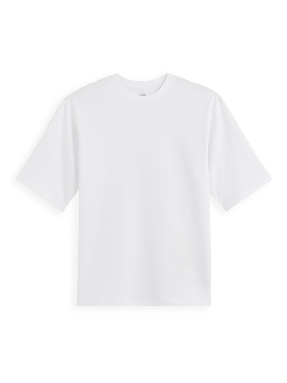 Celio Bílé pánské tričko Celio Gehem