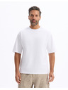 Celio Bílé pánské tričko Celio Gehem